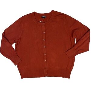 Premise Studio Women Red Button Up Long Sleeve Cardigan Sweater Size 3X NWT $68